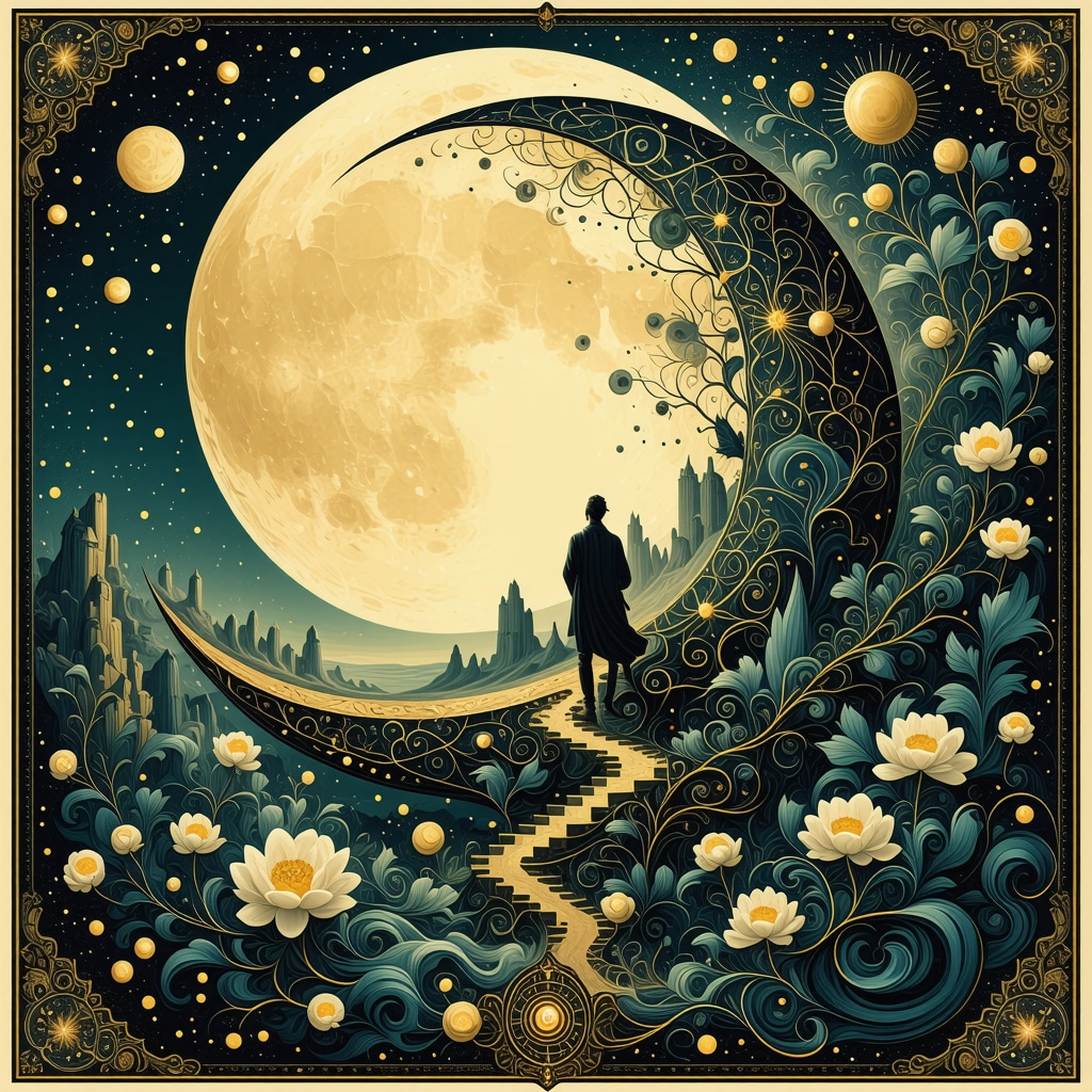 Symbolic Islamic art representing spiritual journey and dream interpretation