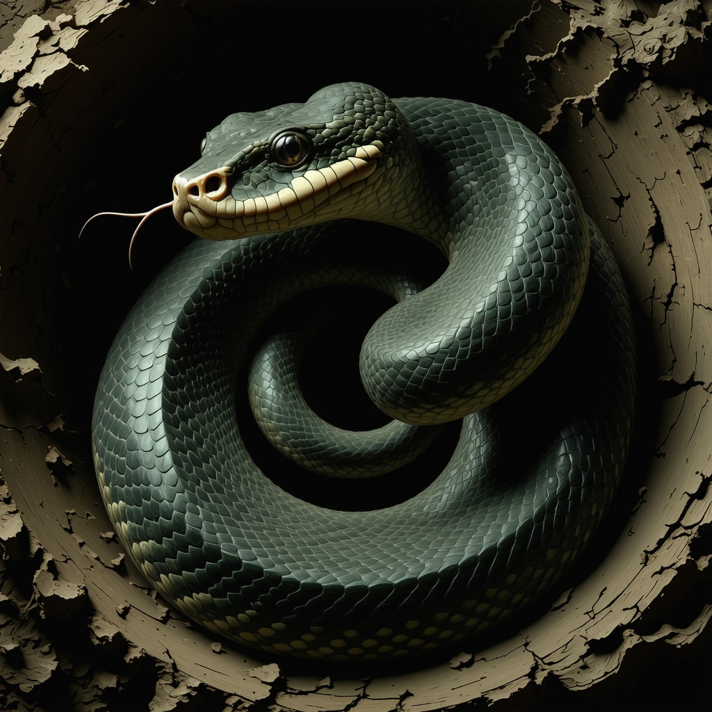 Symbolic image of snakes in Islamic dream interpretation