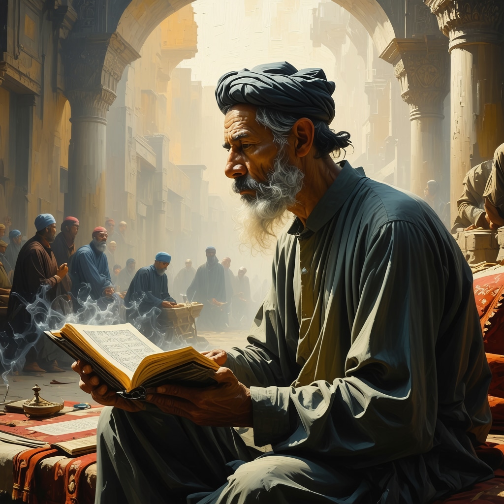 Persona leyendo el Corán para entender sueños religiosos