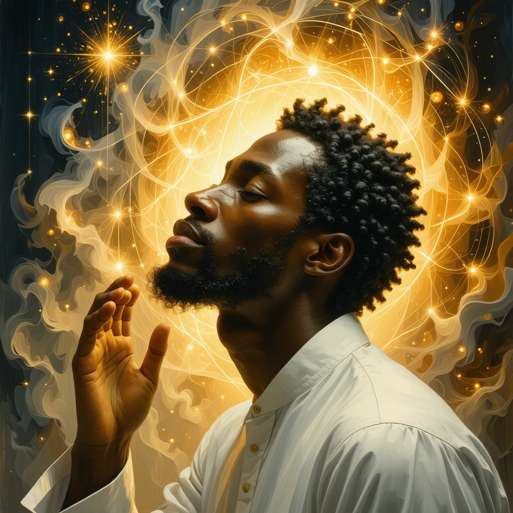 Persona meditando sobre los símbolos de sueños en el contexto islámico