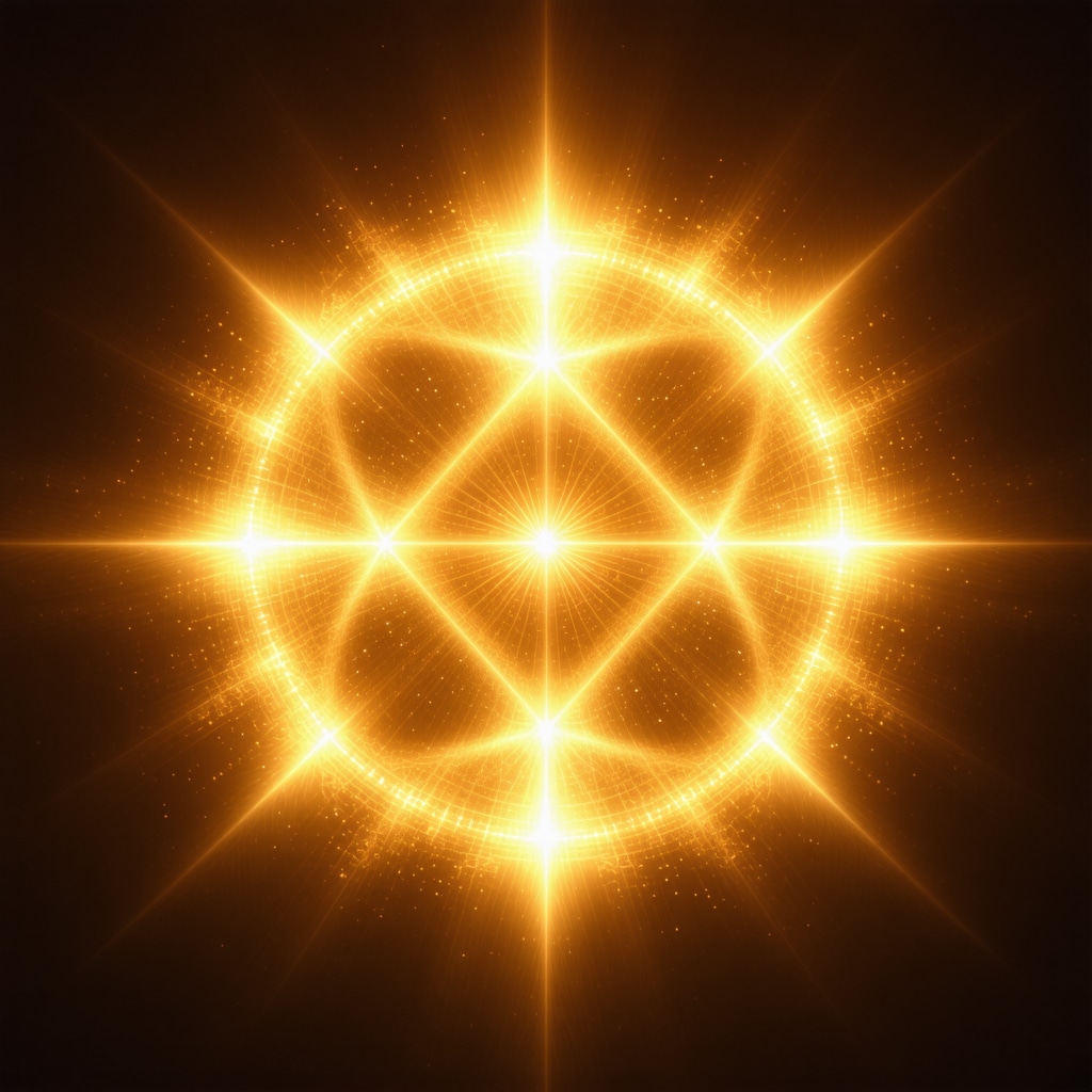 Ruze brillante y divino en un sueño con fondo celestial