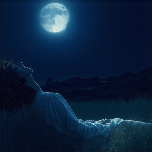 A person peacefully sleeping with spiritual symbols around
