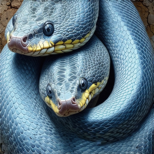 Illustration of a snake in a dream, representing spiritual symbolism in Islam