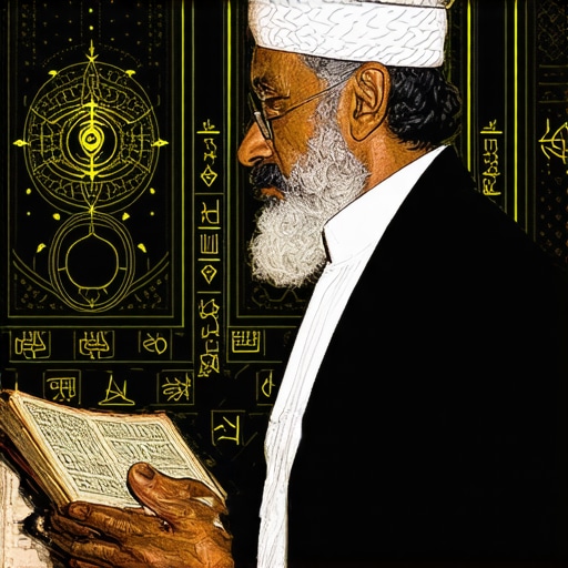 Islamic scholar analyzing spiritual symbols in dreams