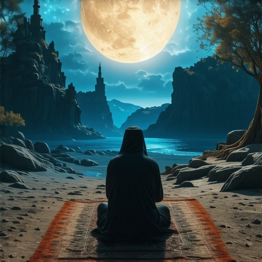Persona en meditación reflexionando sobre sueños y promesas en islam