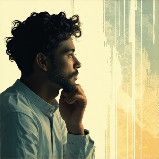 Persona reflexionando sobre sueños con serpientes y símbolos islámicos