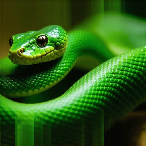 Ilustración de una serpiente verde en sueños que representa esperanza y protección divina.
