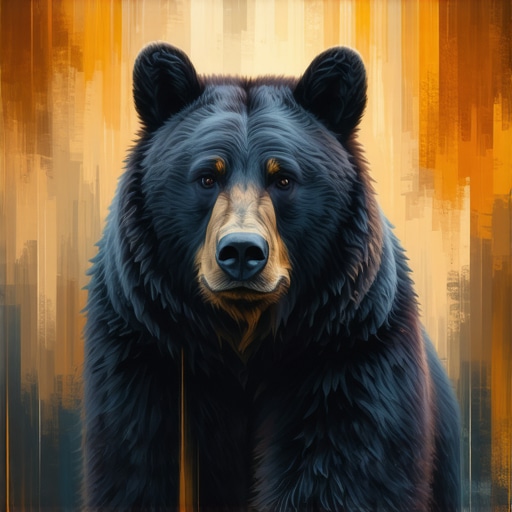 Majestic bear in a peaceful natural setting representing strength and protection