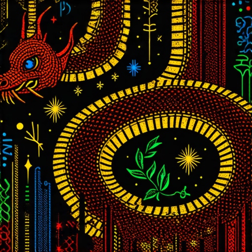 Colorful serpent representing symbolic meanings in Islamic dreams