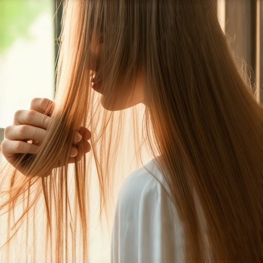 Persona tranquila con cabello siendo arreglado, simbolizando cambio interno y paz espiritual
