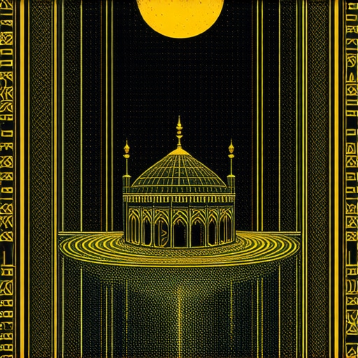 Islamic scene depicting dream analysis with cultural symbols