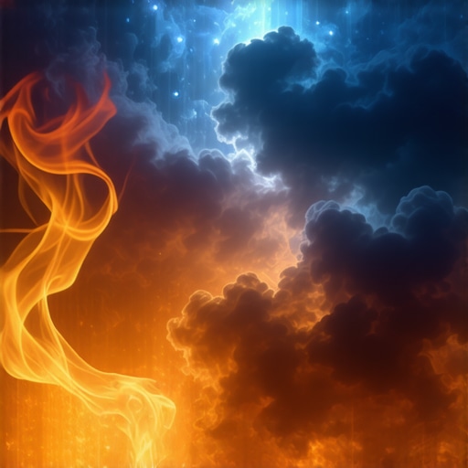 Dream of Fire in Islamic Spirituality Illustration of a spiritual dream with fire representing purification in Islam.