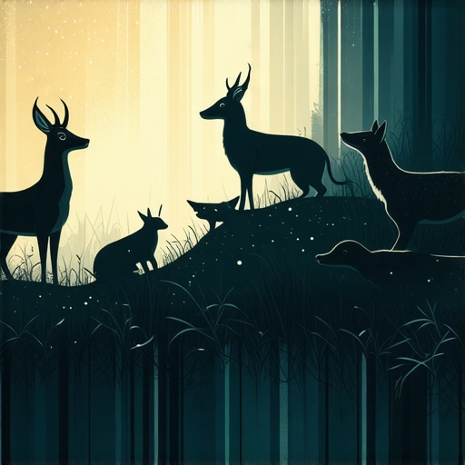 Dreaming of Animals in Islam - Symbolism and Interpretation Illustration of animals in a dream context with Islamic symbols.