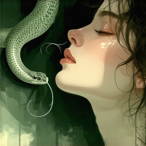 Dreaming of a Calm Snake: Spiritual Interpretation Person peacefully dreaming of a calm snake, symbolizing wisdom and transformation