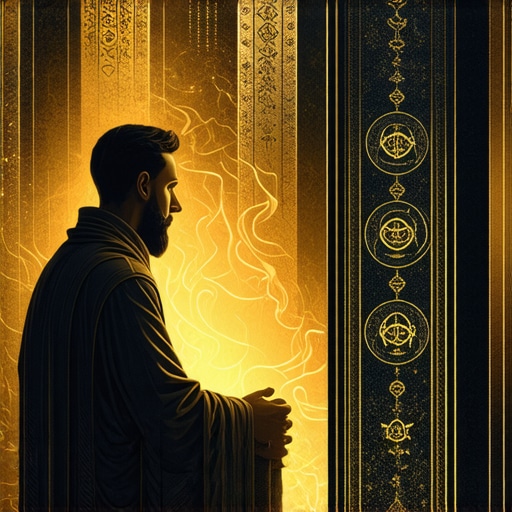 Deep Dream Interpretation in Islam Person meditating on complex dream symbols in a spiritual Islamic setting