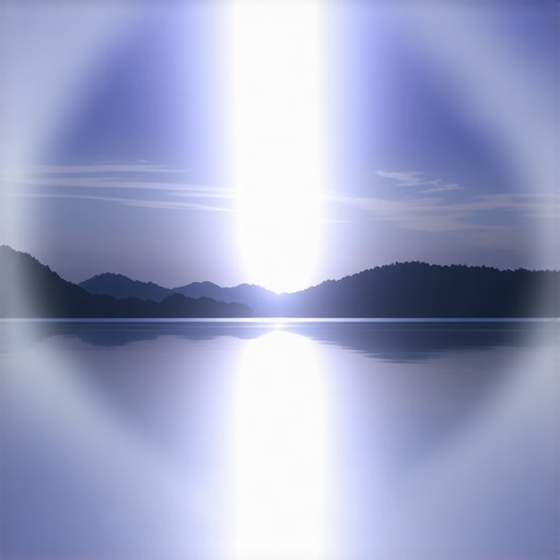 Divine Protection in Dreams A luminous white border encircling a peaceful landscape, symbolizing spiritual protection and purity.