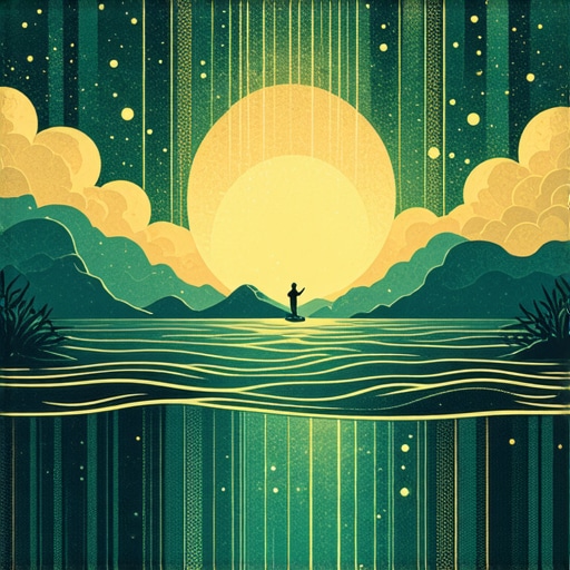 Dreams with Water in Islam Symbolic Islamic illustration of water and flood dreams