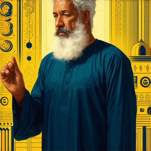 Expert analyzing dreams in Islam Islamic scholar interpreting dreams with traditional attire
