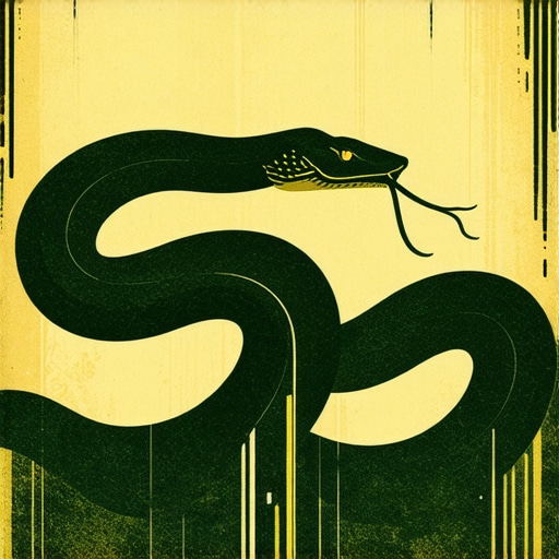 Ilustración simbólica de una serpiente en interpretación de sueños en el Islam
