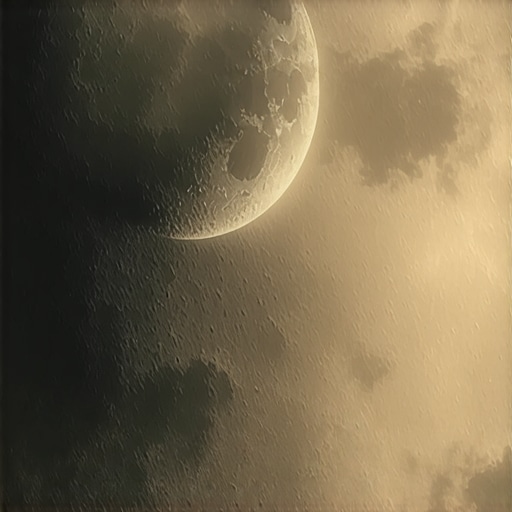 Símbolo islámico de la luna en el cielo nocturno Imagen de una luna en el cielo nocturno con símbolos islámicos