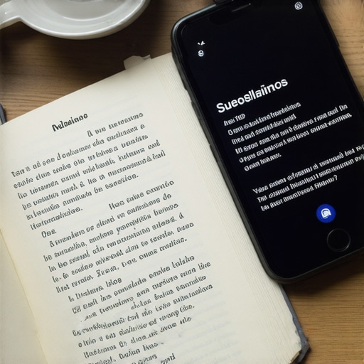 Cuaderno y teléfono móvil con recursos de interpretación de sueños islámicos en un entorno espiritual.