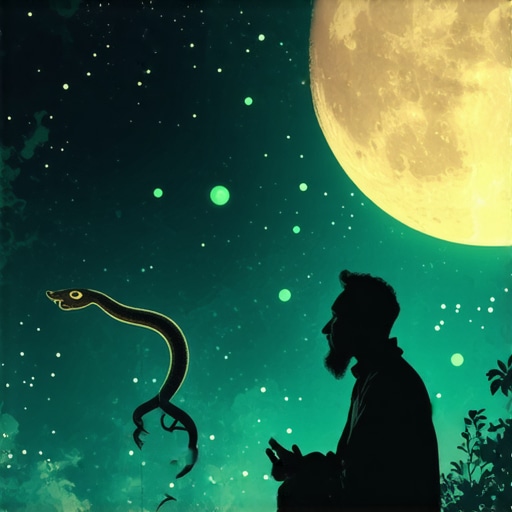 Persona reflexionando sobre un sueño con serpiente en un contexto islámico