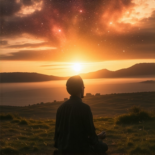 Interpretation of dreams in Islamic context Person analyzing dreams with Islamic symbols in a peaceful setting