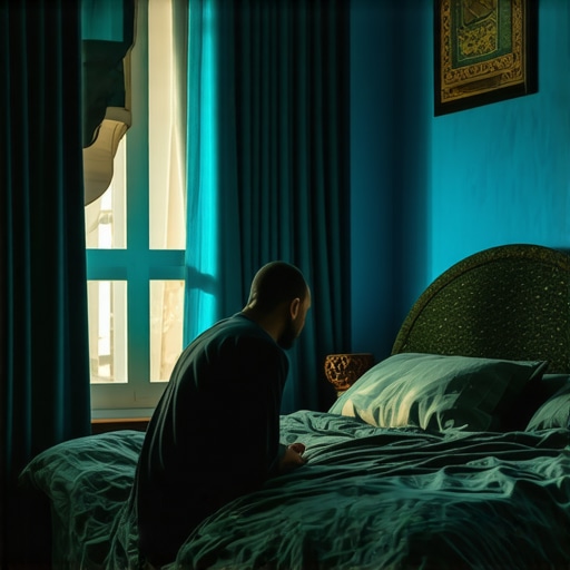 Reflexión espiritual en un ambiente islámico Persona meditando en un entorno islámico tranquilo